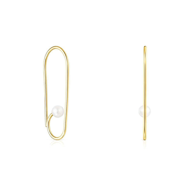 TOUS Nenufar Short Earrings with Freshwater Cultured Pearls