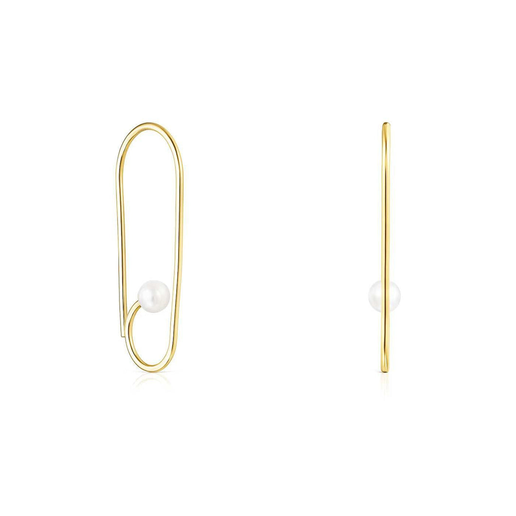TOUS Nenufar Short Earrings with Freshwater Cultured Pearls