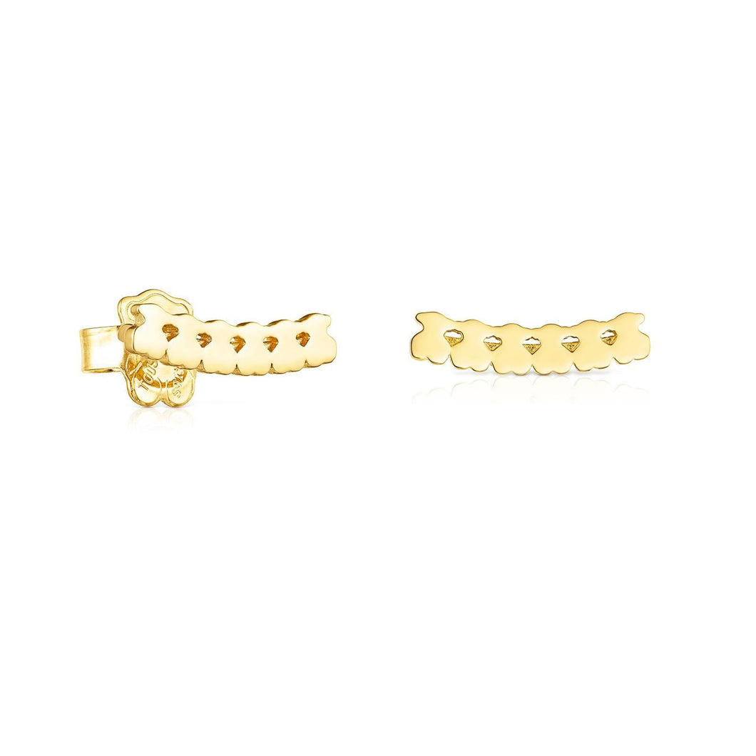 TOUS Straight Bar Gold-Plated Cuff Earrings