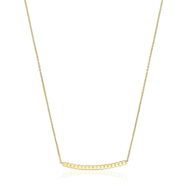 TOUS Straight Bar Gold-Plated Necklace