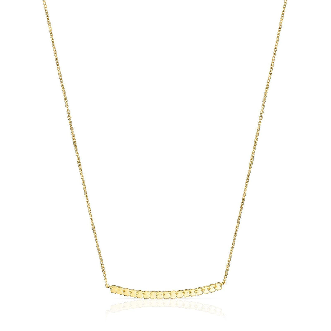 TOUS Straight Bar Gold-Plated Necklace