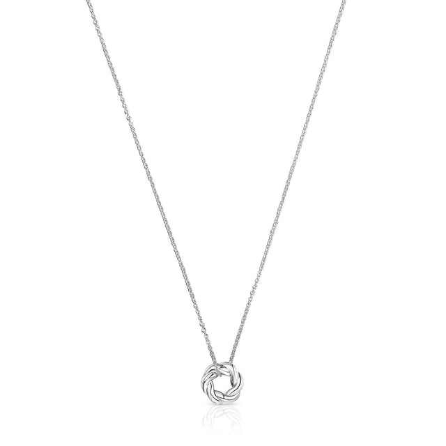 TOUS Twisted Sterling Silver Donut Pendant Necklace