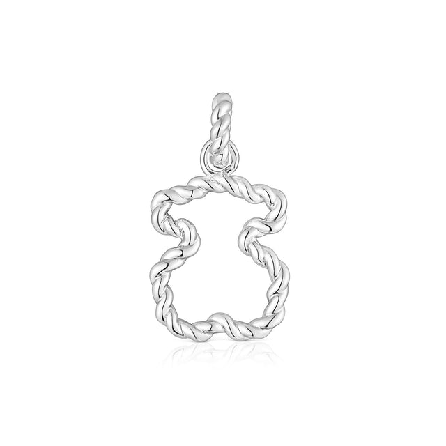 TOUS Twisted Sterling Silver X-Large Bear Silhouette Pendant