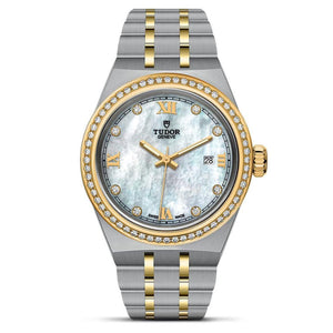 TUDOR Royal Stainless Steel and Yellow Gold Diamond Watch | Mother-of-Pearl Dial | 28mm | M28323-0001