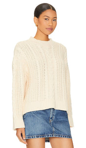 Tularosa Dorinda Cable Sweater in Cream