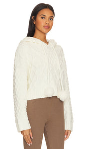 Tularosa Popcorn Oversized Hoodie in Ivory