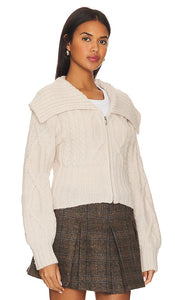 Tularosa Adia Cable Coat in Cream