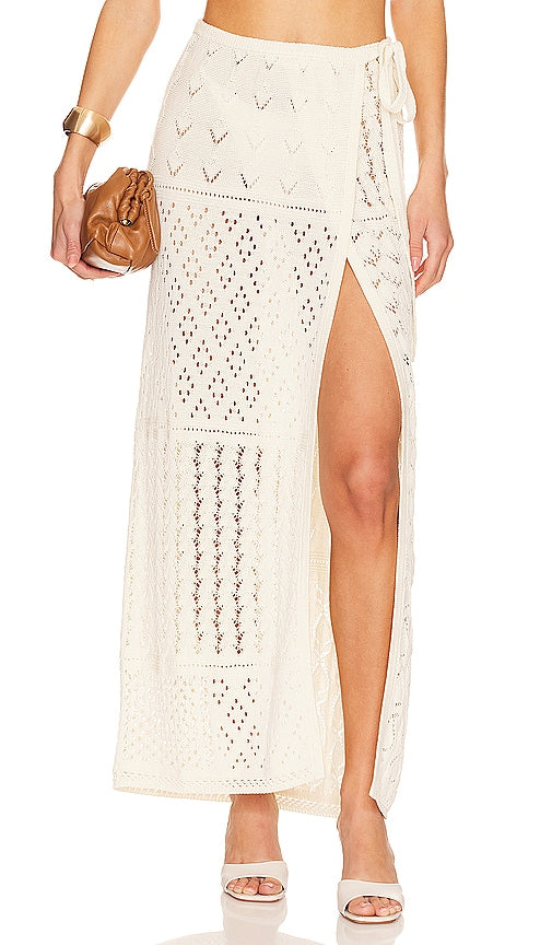 Tularosa Thea Maxi Skirt in Ivory