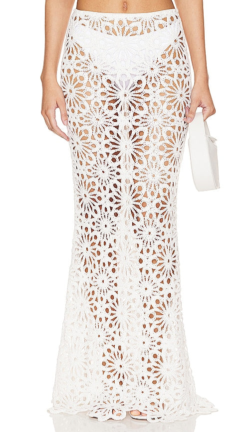 Tularosa Nikki Maxi Skirt in White