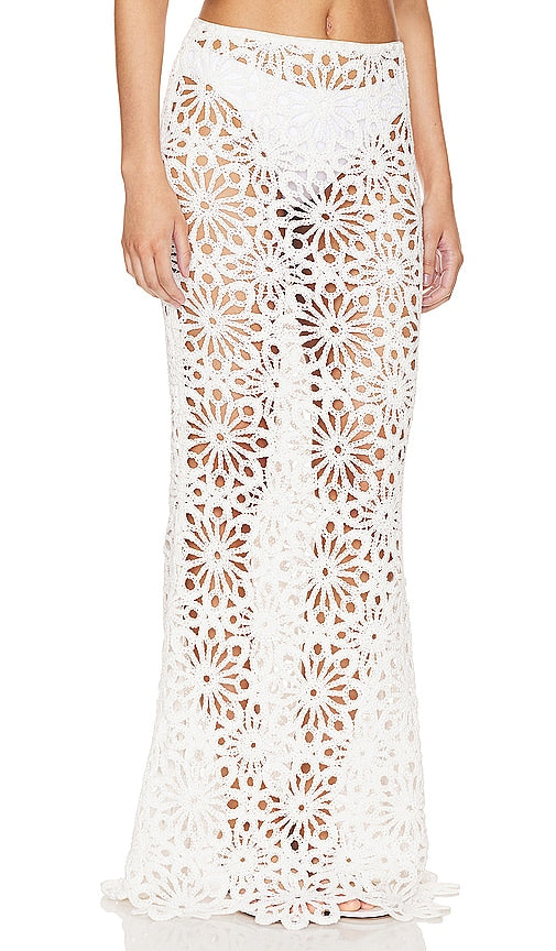 Tularosa Nikki Maxi Skirt in White