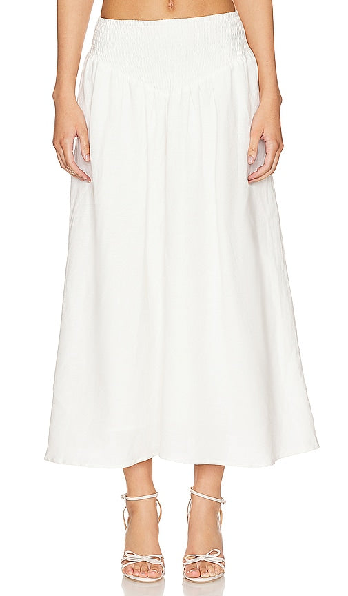 Tularosa Asa Midi Skirt in Ivory