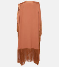 Taller Marmo Aarons fringed crêpe cady kaftan