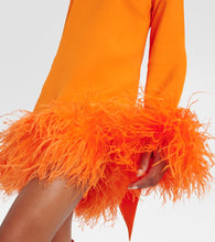 Taller Marmo Adige feather-trimmed crêpe minidress