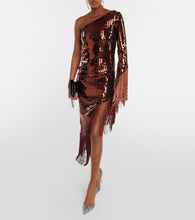 Taller Marmo Aventador Disco sequined fringed midi dress