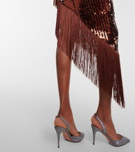 Taller Marmo Aventador Disco sequined fringed midi dress