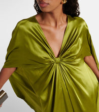 Taller Marmo Azores gathered silk satin kaftan