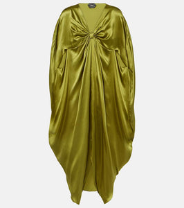 Taller Marmo Azores gathered silk satin kaftan