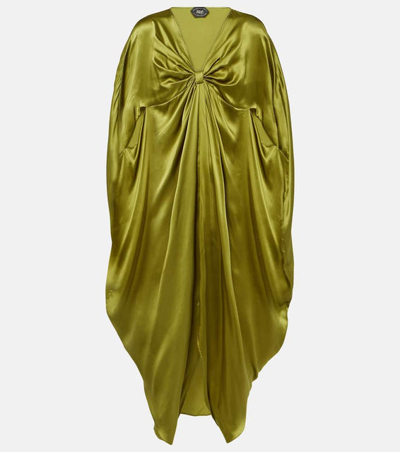 Taller Marmo Azores gathered silk satin kaftan