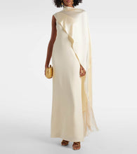 Taller Marmo Berenson one-shoulder satin gown