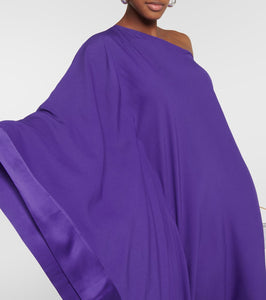 Taller Marmo Betsy one-shoulder crêpe gown