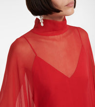 Taller Marmo Casta Diva Spirito feather-trimmed gown