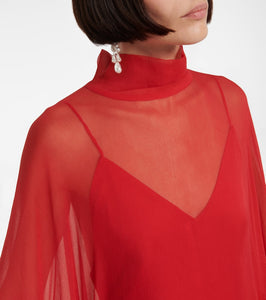 Taller Marmo Casta Diva Spirito feather-trimmed gown