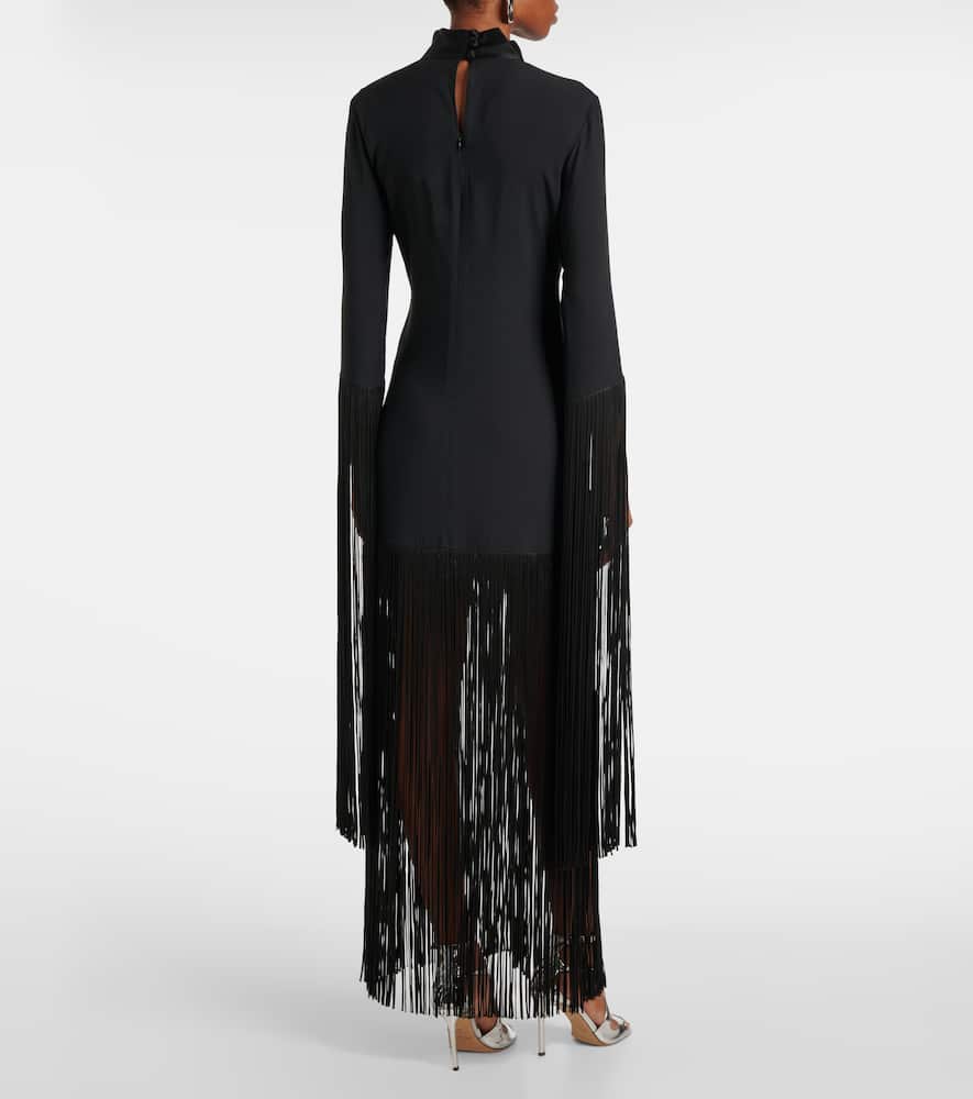 Taller Marmo Chicago fringed Crêpe minidress