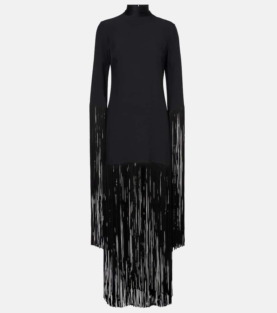 Taller Marmo Chicago fringed Crêpe minidress