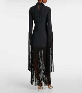 Taller Marmo Chicago fringed cr√É¬™pe minidress