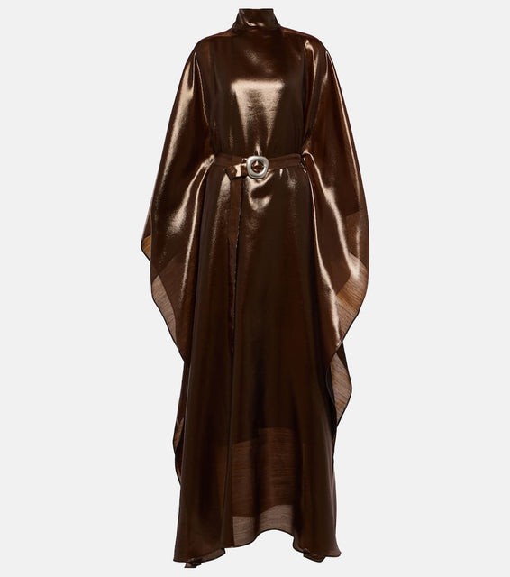 Taller Marmo Cigar belted wool-blend kaftan