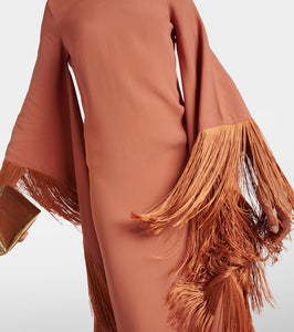 Taller Marmo Del Mar fringed crêpe midi dress