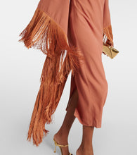 Taller Marmo Del Mar fringed crêpe midi dress