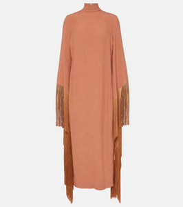 Taller Marmo Del Mar fringed crêpe midi dress