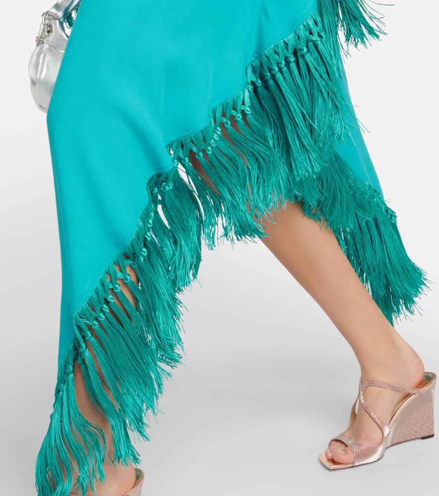 Taller Marmo Fringed cutout crêpe kaftan