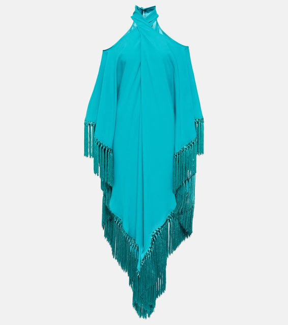 Taller Marmo Fringed cutout crêpe kaftan