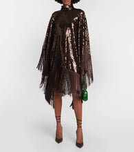 Taller Marmo Fringed-trimmed sequined minidress