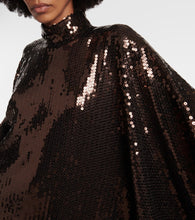 Taller Marmo Fringed-trimmed sequined minidress