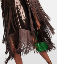 Taller Marmo Fringed-trimmed sequined minidress