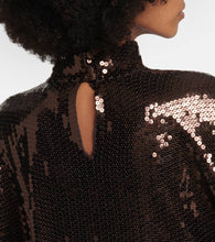 Taller Marmo Fringed-trimmed sequined minidress