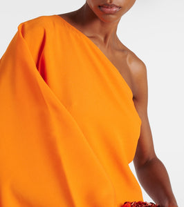 Taller Marmo One-shoulder crêpe minidress