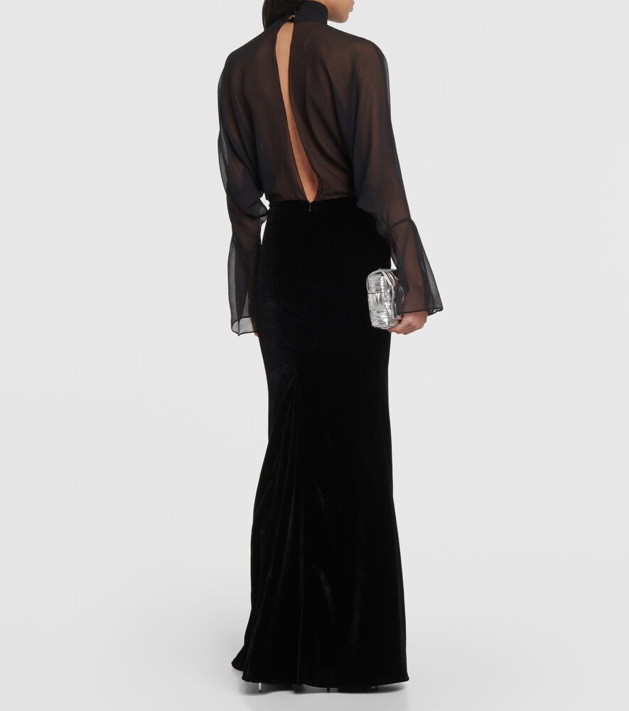 Taller Marmo Shangai silk gown