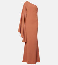 Taller Marmo Sifnos one-shoulder  cady gown. 更显高挑的 Marmo Sifnos 单肩绉纱礼服