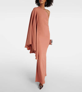 Taller Marmo Sifnos one-shoulder crêpe cady gown