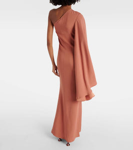 Taller Marmo Sifnos one-shoulder crêpe cady gown