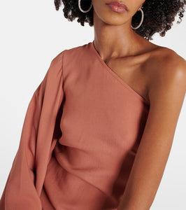 Taller Marmo Sifnos one-shoulder crêpe cady gown