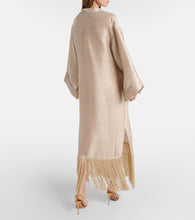 Taller Marmo Tigris fringed linen-blend shift dress