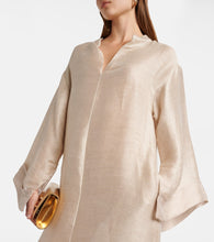 Taller Marmo Tigris fringed linen-blend shift dress