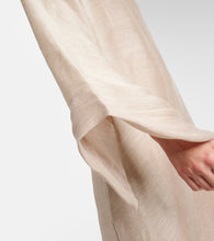 Taller Marmo Tigris fringed linen-blend shift dress