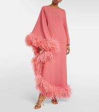 Taller Marmo Ubud Extravaganza feather-trimmed gown