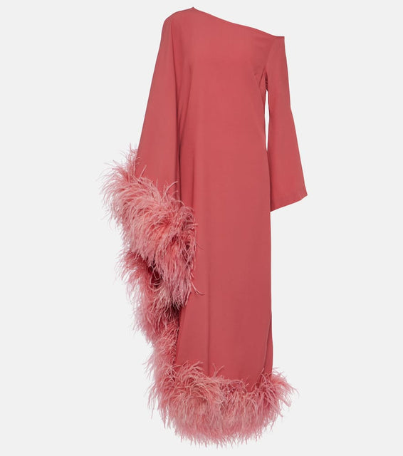 Taller Marmo Ubud Extravaganza feather-trimmed gown